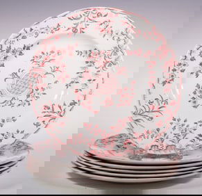 MINTONS "MONTROSE RED" IRONSTONE PLATES