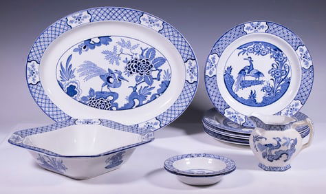 WOOD & SONS "YUAN BLUE & WHITE" PATTERN CHINA
