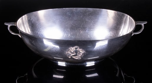 SWEDISH SILVER-PLATE CENTERPIECE BOWL