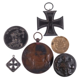 (6) PRE-WWII MEDALS/POST WWII GERMANY & BELGIUM