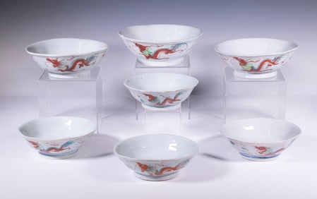 SET OF (7) CHINESE EXPORT BOWLS