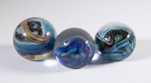 MILROPA STUDIO & JIM DAVIS GLASS PAPERWEIGHTS