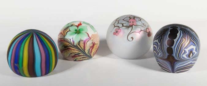 AMERICAN ART GLASS PAPERWEIGHTS