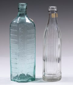 COLLECTIBLE GLASS BOTTLES - COCA COLA & REEVES PATENT