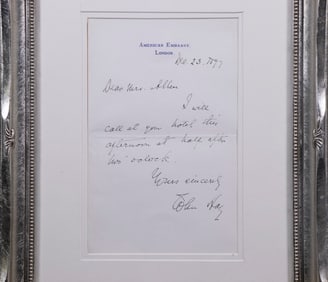 JOHN HAYES ALS NOTE AS AMBASSADOR TO GREAT BRITAIN