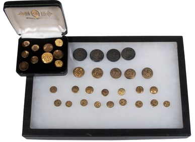 COLLECTION OF CIVIL WAR & POST-WAR BUTTONS (25) + (10)