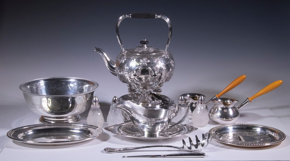 SILVER-PLATE SERVING ITEMS (1 of 6)