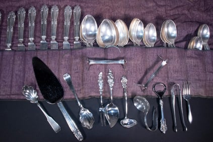 ASSORTED SILVER-PLATE FLATWARE