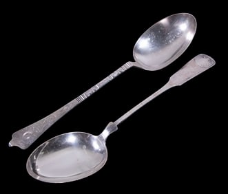 VINTAGE SILVER-PLATE STUFFING SPOONS