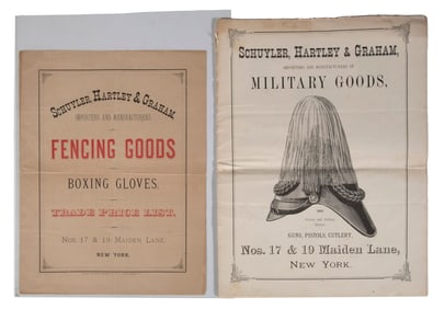 (2) 1870'S MILITARY UNIFORM HATS, INSIGNIA & ACCESSORIES CATALOGS