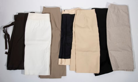 A COLLECTION OF (7) LADIES SALVATORE FERRAGAMO SKIRTS