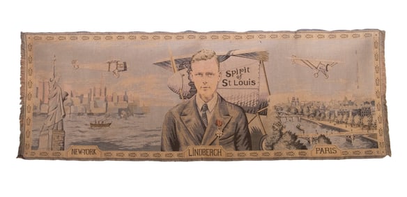 LINDBERGH WALL TAPESTRY, CIRCA MAY 1927