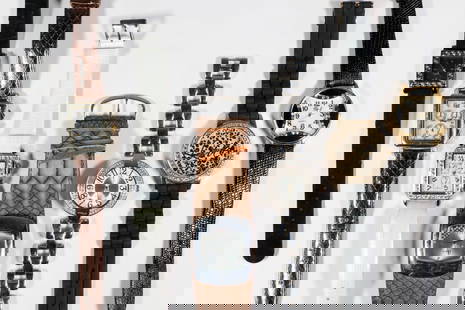 (7) LADIES DRESS WATCHES: Ladies contemporary dress watches. Leather, plastic, and metal bands. Quartz movements.