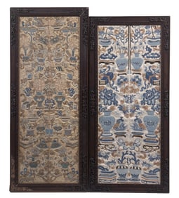 (2) FRAMED CHINESE EMBROIDERED TEXTILES