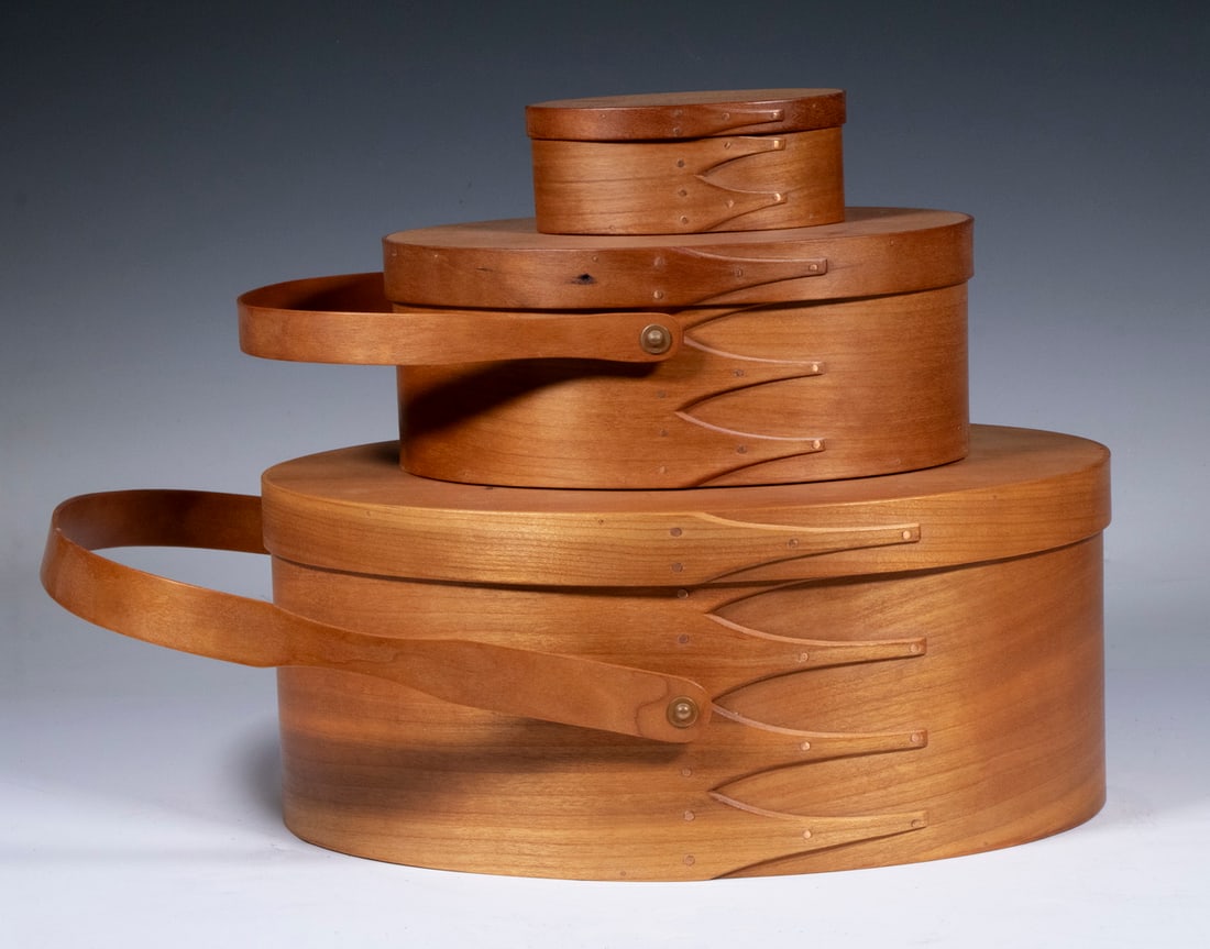 (3) CANTERBURY WOODWORKS SHAKER STYLE BOXES