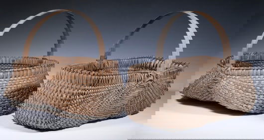 (2) SPLINT FIXED HANDLE BASKETS