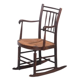 CHILD'S RUSH SEAT ROCKER