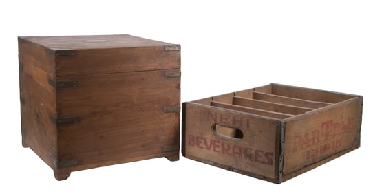 (2) WOODEN BOTTLE BOXES