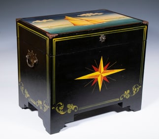 DON ANDRES PAINTED NAUTICAL DESIGN BOX