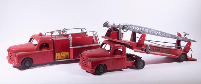 VINTAGE STRUCTO TOY FIRE TRUCKS