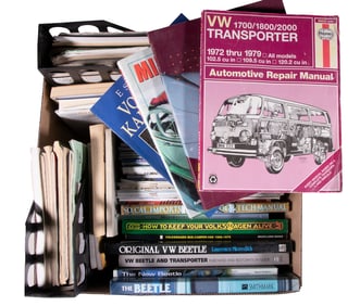APPROX (20) VW BOOKS & (30) MAGAZINES, CATALOGS