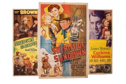 (3) VINTAGE 1950'S MOVIE POSTERS