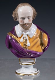 STAFFORDSHIRE PORCELAIN SHAKESPEARE BUST