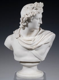 PARIAN WARE BUST OF APOLLO
