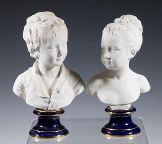 PR SEVRES BUSTS AFTER JEAN-ANTOINE HOUDON (FRANCE, 1741-1828)
