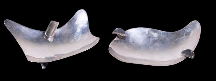 P. LOPEZ MEXICAN STERLING ASHTRAYS