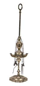 MIDDLE EASTERN BRASS OIL LAMP