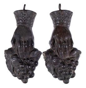 PR VICTORIAN CAST IRON CURTAIN WEIGHTS
