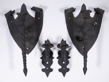 (2 PR) IRON CANDLE SCONCES