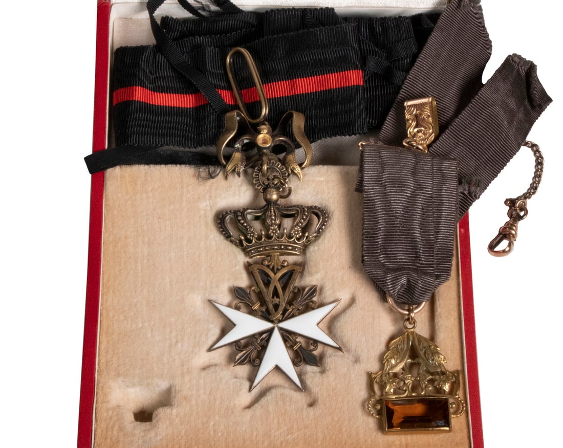 SOVEREIGN ORDER OF MALTA MEDAL & WATCH FOB (1 of 1)