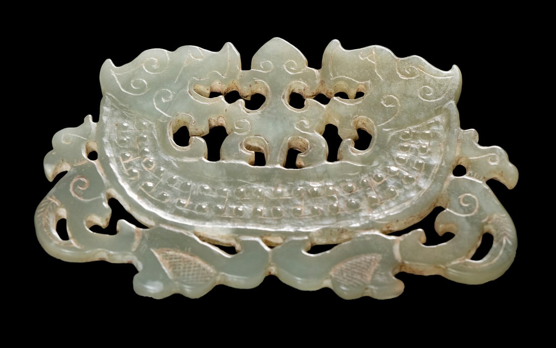 CHINESE CARVED JADE PLAQUE (1 of 1)