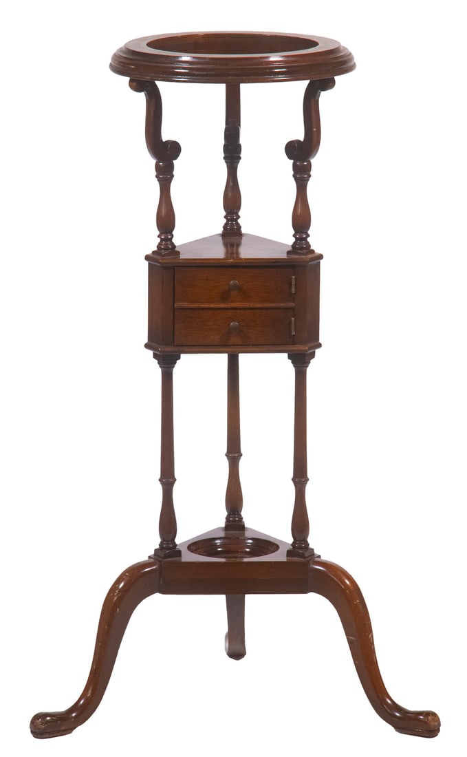 MAHOGANY WIG STAND (1 of 2)