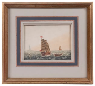 MARINE WATERCOLOR, FAR EASTERN