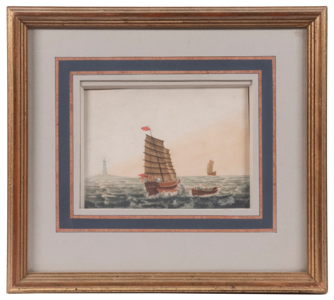 MARINE WATERCOLOR, FAR EASTERN (1 of 2)