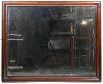 LARGE FRAMED BEVELED EDGE MIRROR