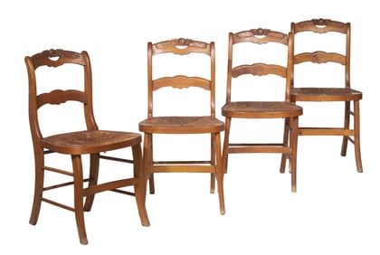 (SET OF 4) COUNTRY RUSH BALLOON SEATED CHAIRS