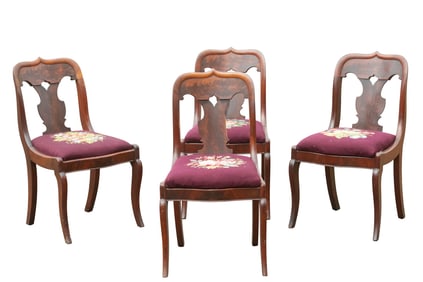 (4) MATCHING EMPIRE SABRE LEG SIDE CHAIRS