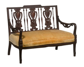 EDWARDIAN ERA MAHOGANY SETTEE