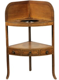 PAINTED HEPPLEWHITE CORNER WASHSTAND