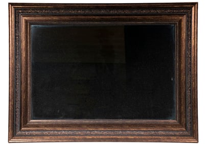 MOLDED GOLD WOOD BEVELED GLASS MIRROR