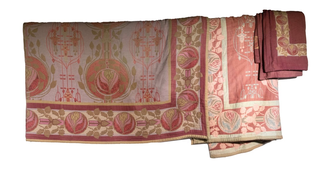 LL BEAN ARTS & CRAFTS STICKLEY MORRIS BEDSPREAD COTTON KING + (3) SHAMS, REVERSIBLE: LL BEAN ARTS & CRAFTS STICKLEY MORRIS BEDSPREAD COTTON KING + (3) SHAMS, REVERSIBLEL.L. Bean Arts & Crafts "William Morris / Rennie Mackintosh" Style Bedspreads and Pillow Shams. Reversible 100% cotto