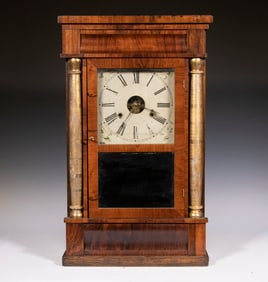 SPLIT COLUMN WEIGHT DRIVEN SHELF CLOCK