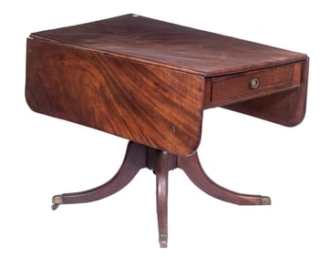 DROP-LEAF PEDESTAL TABLE