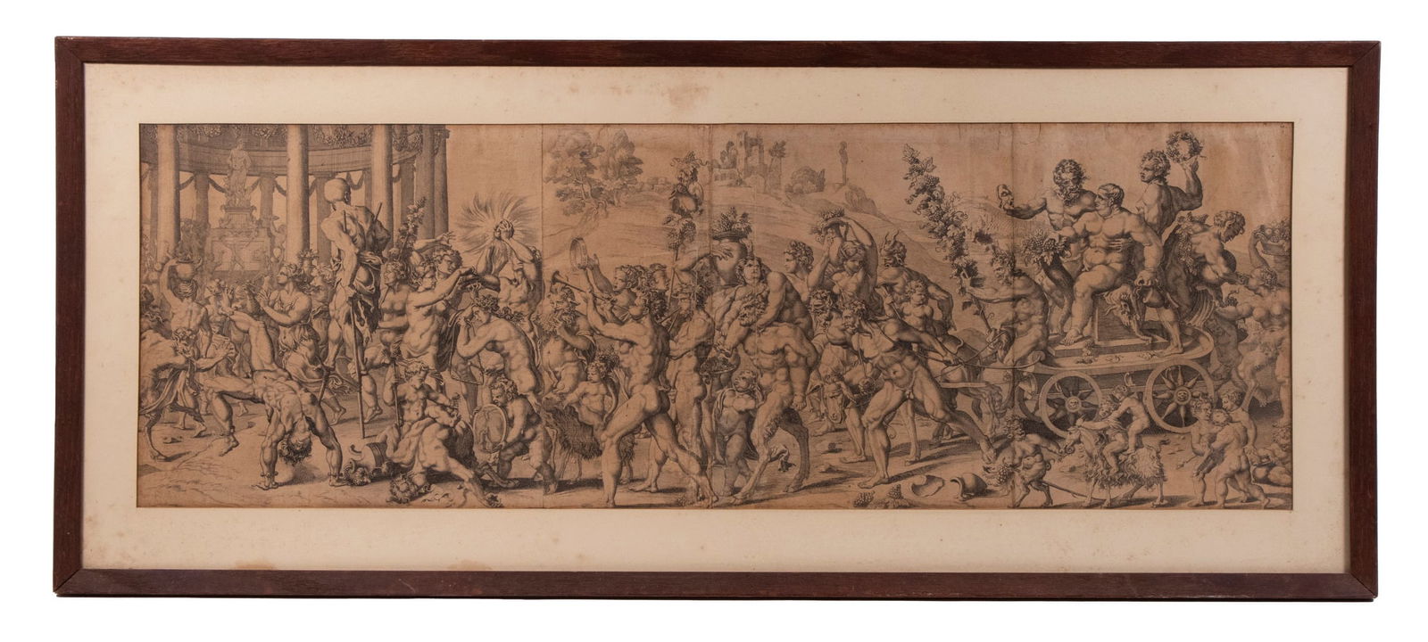 16TH C. GERMAN ENGRAVING OF ROMAN PROCESSION (1 of 4)