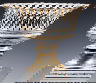 OLD PARIS PORCELAIN RETICULATED BASKET