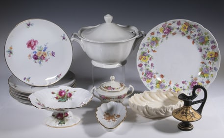 (13 PCS) ASSORTED CHINA & POTTERY